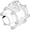 Ball valve Series: VZBA Stainless steel/PTFE Bare stem PN63 Butt weld EN 12627 4" (100)
